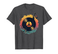 Peace Love Rock N Roll Boho Hippie Vinyl T-Shirt - Novelty Apparel Unisex - T-Shirt, Sweatshirt, Hoodie