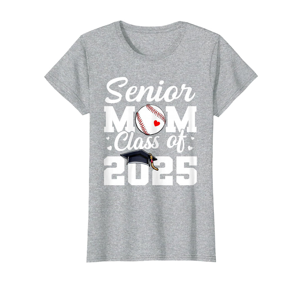 Senior Mom Class 2025 Baseball Mom T-Shirt - Minimalist Print Men Women - T-Shirt, Sweatshirt, Hoodie