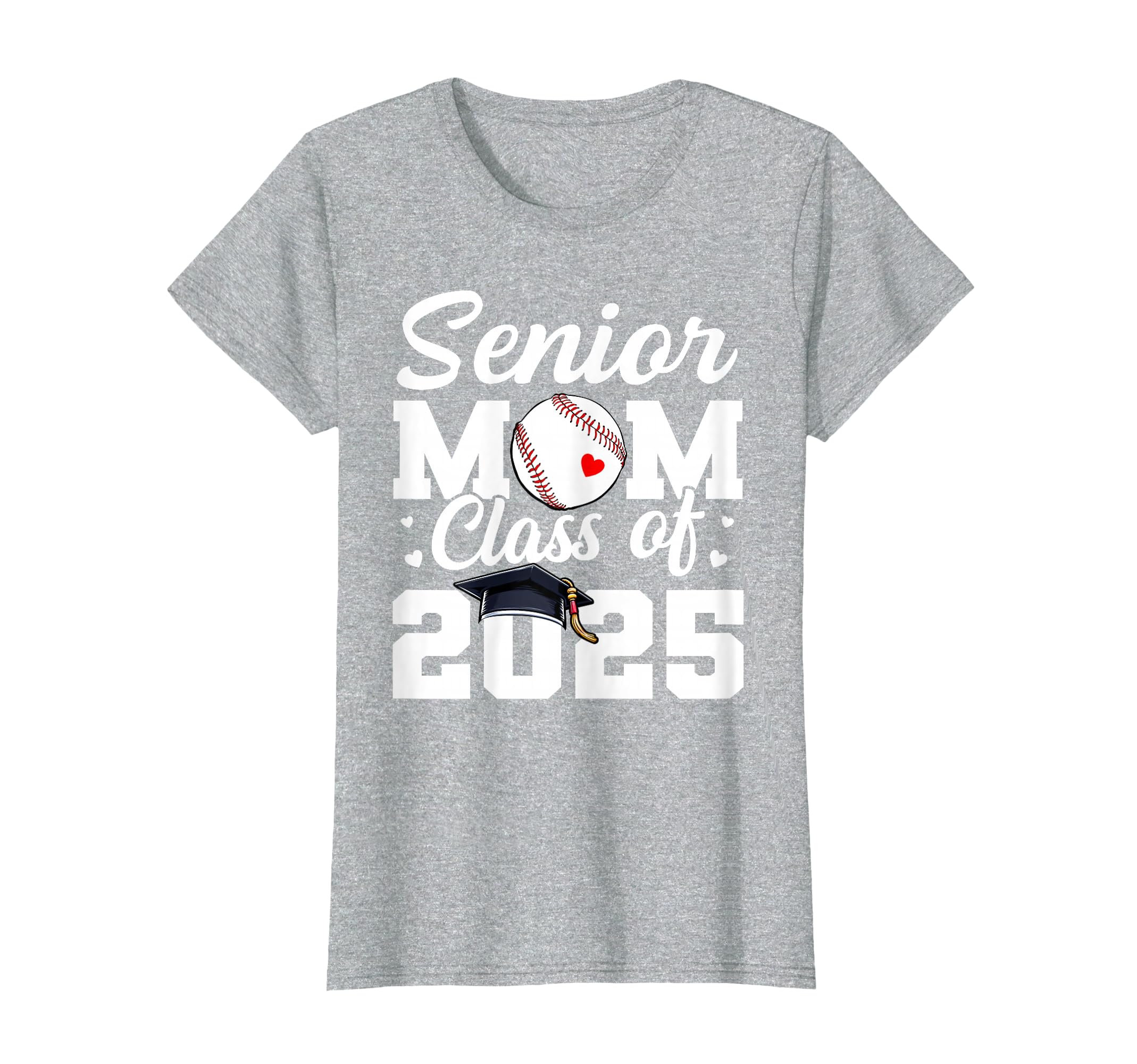 Senior Mom Class 2025 Baseball Mom T-Shirt - Minimalist Print Men Women - T-Shirt, Sweatshirt, Hoodie