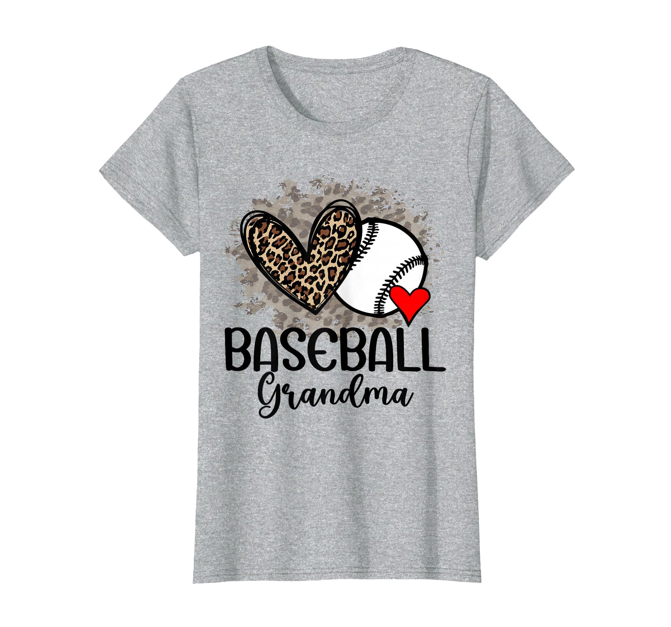 Baseball Grandma Funny Leopard Heart T-Shirt - Streetwear Style Unisex - T-Shirt, Sweatshirt, Hoodie