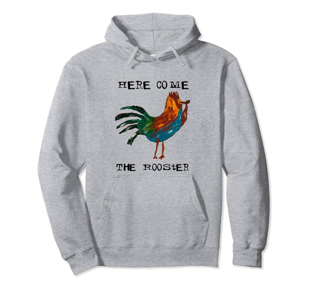 Rooster Hand Painted Grunge Ish 90S Hoodie - Unique Graphic for Adults - T-Shirt, Sweatshirt, Hoodie