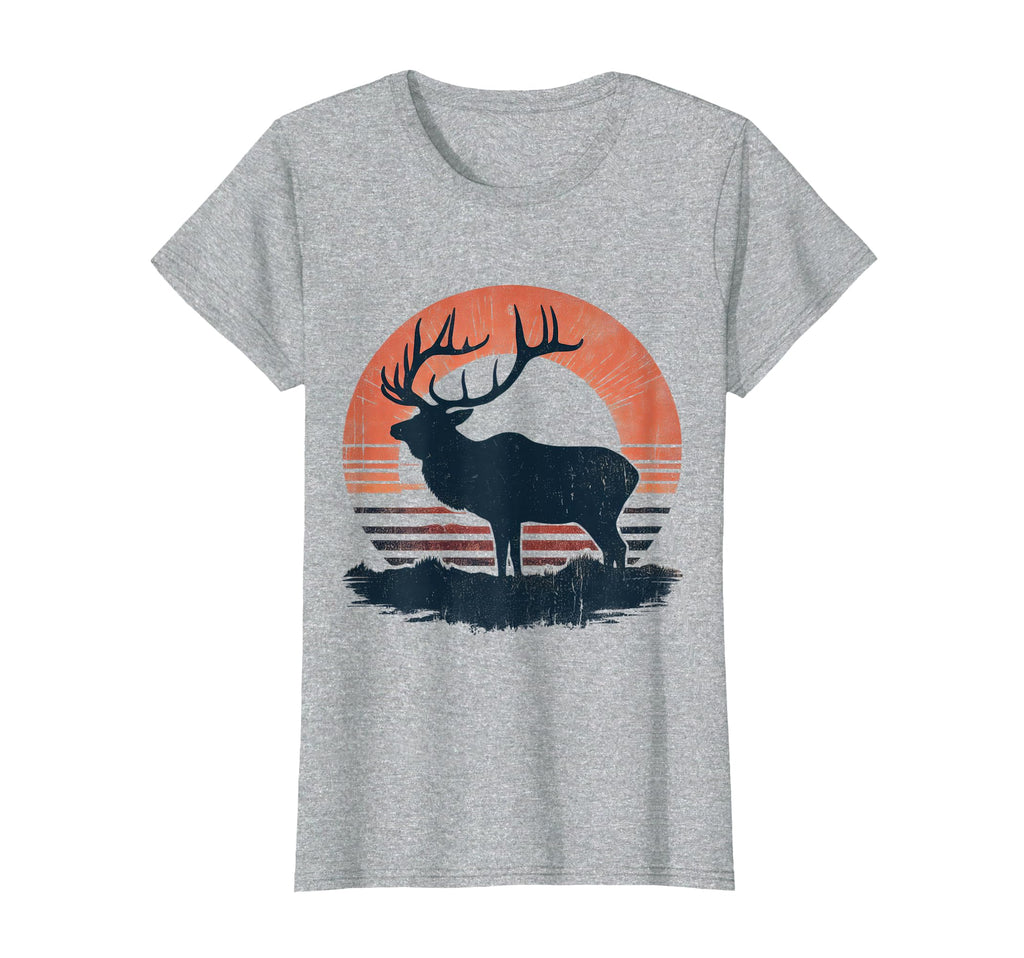 Hunter Elk Hunting Dad Sunset Mens T-Shirt - Custom Art Print Men Women - T-Shirt, Sweatshirt, Hoodie