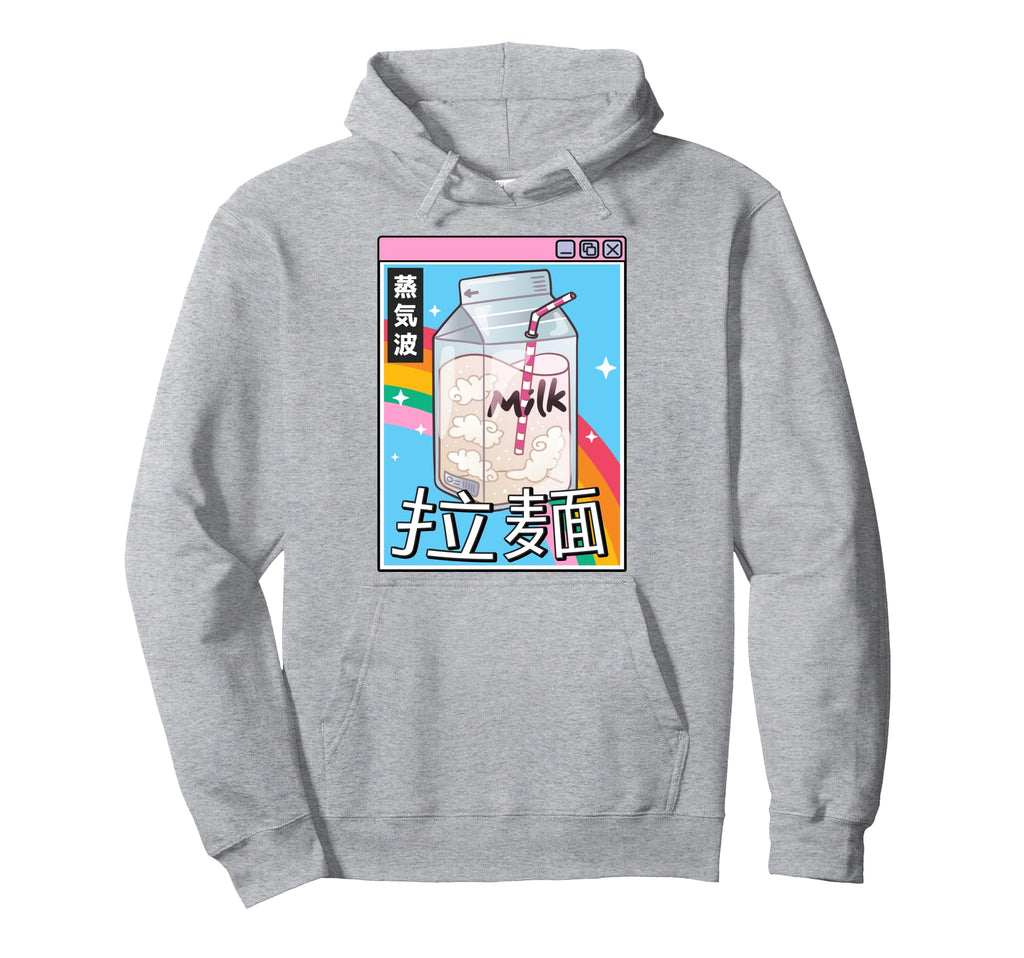 Milk Carton Rainbow Japan 80S Otaku Hoodie - Fun Novelty Design Unisex - T-Shirt, Sweatshirt, Hoodie