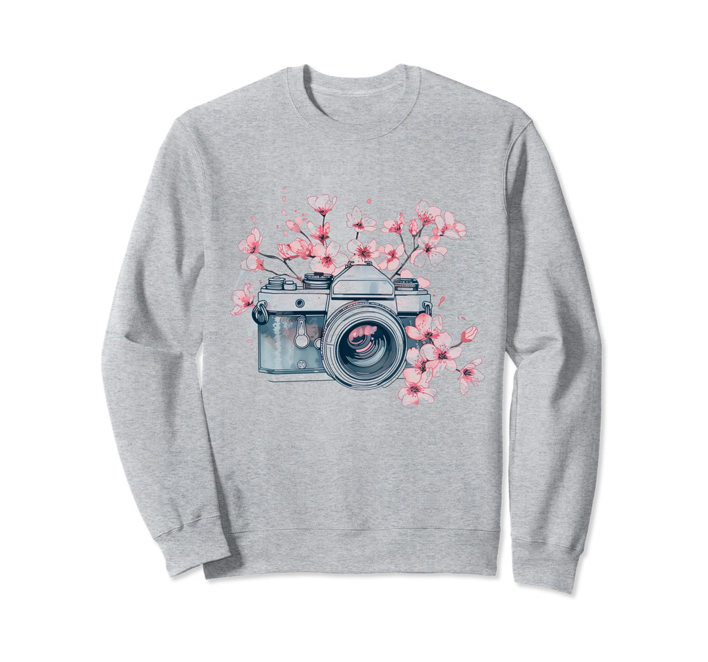 Photographer Camera Flowers Sweatshirt - Unique Graphic for Adults - T-Shirt, Sweatshirt, Hoodie