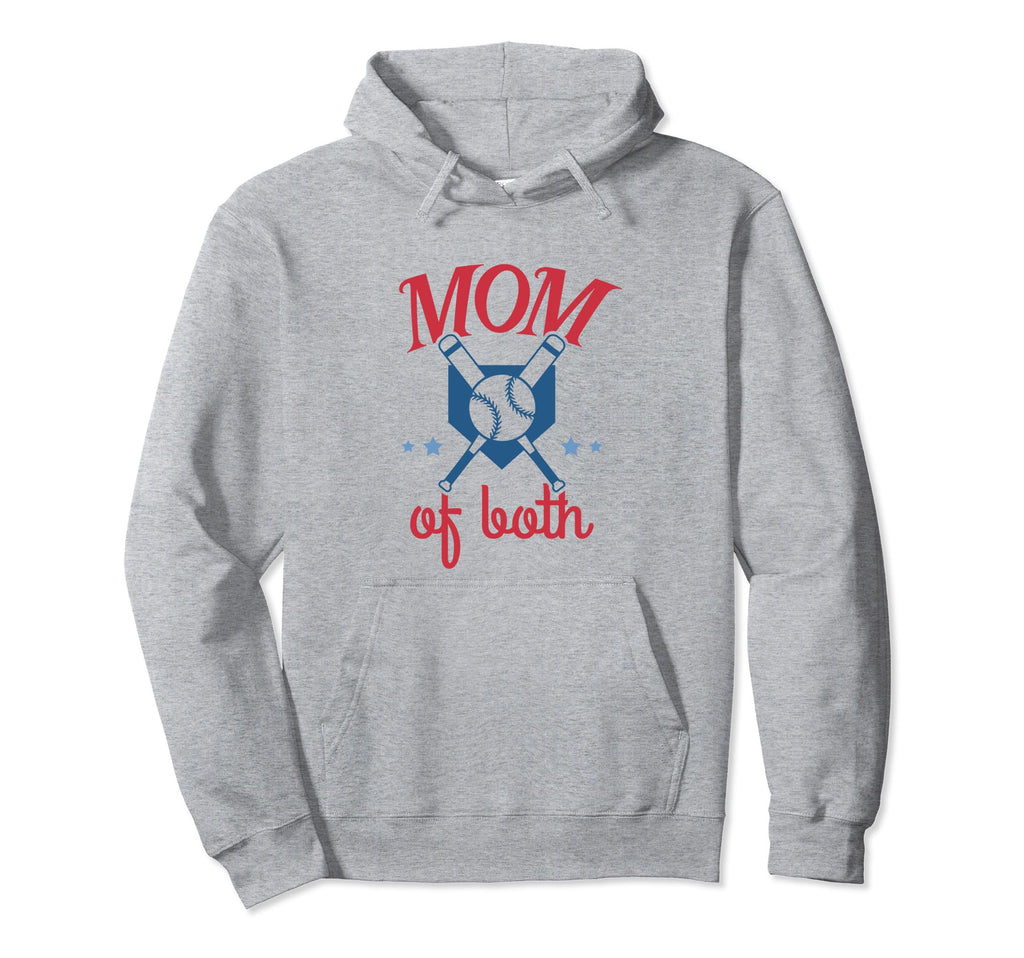 Mom Both Softball Baseball Mama Moms Hoodie - Trendy Graphic Men Women - T-Shirt, Sweatshirt, Hoodie