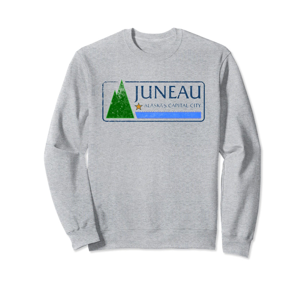 Distressed Juneau Alaska Logo Sweatshirt - Casual Everyday Wear for Adults - T-Shirt, Sweatshirt, Hoodie