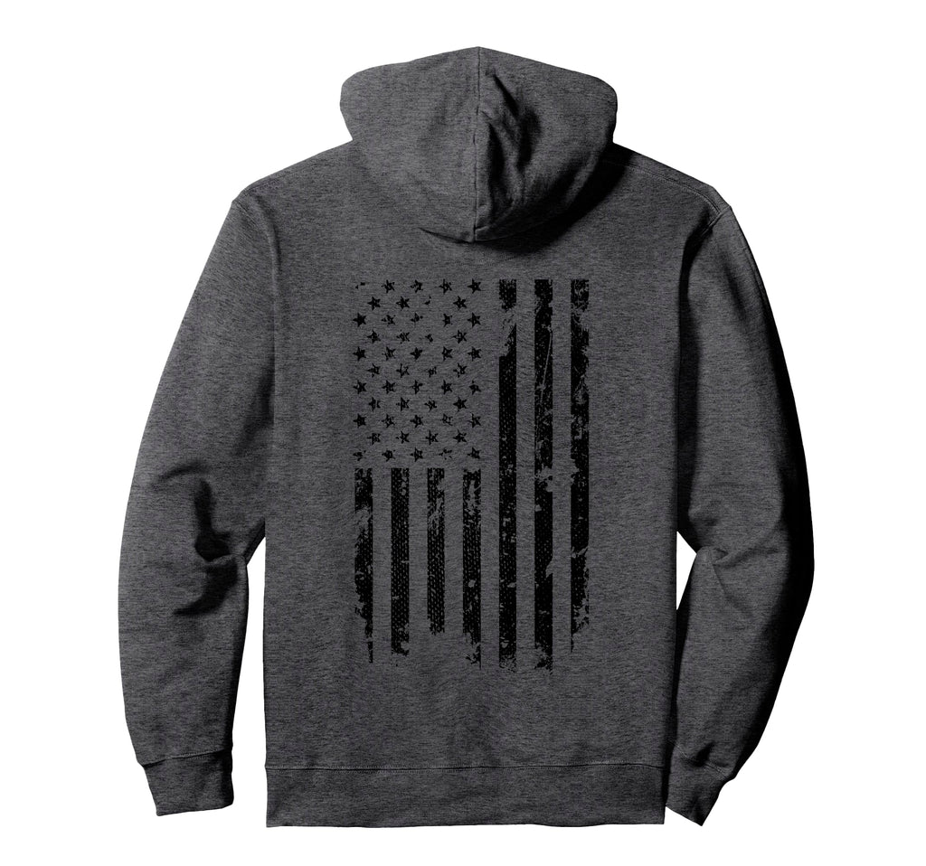 Distressed American Flag Hoodie - Novelty Apparel for Adults - T-Shirt, Sweatshirt, Hoodie