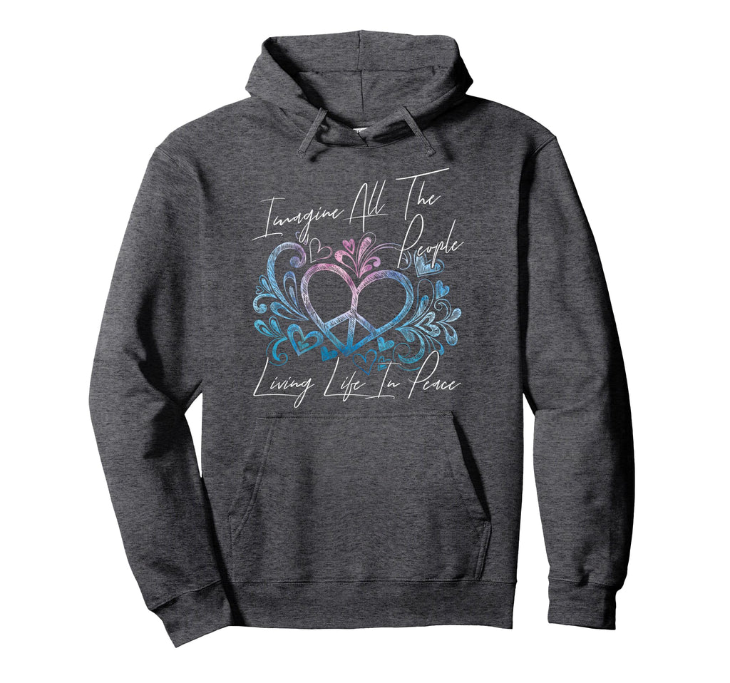 Imagine Hippie People Living Life Hoodie - Custom Art Print for Adults - T-Shirt, Sweatshirt, Hoodie
