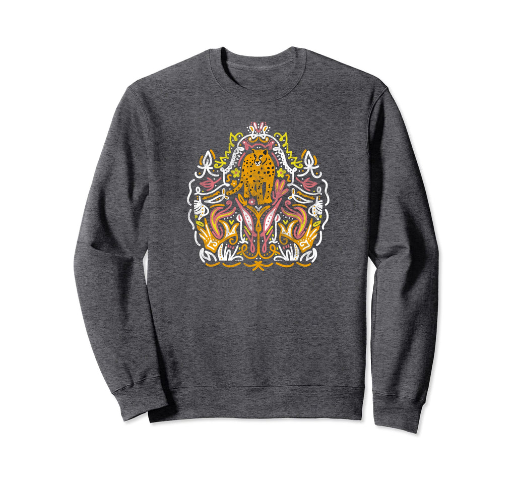 Y2K Aesthetic Cheetah Jungle Sweatshirt - Aesthetic Graphic for Adults - T-Shirt, Sweatshirt, Hoodie