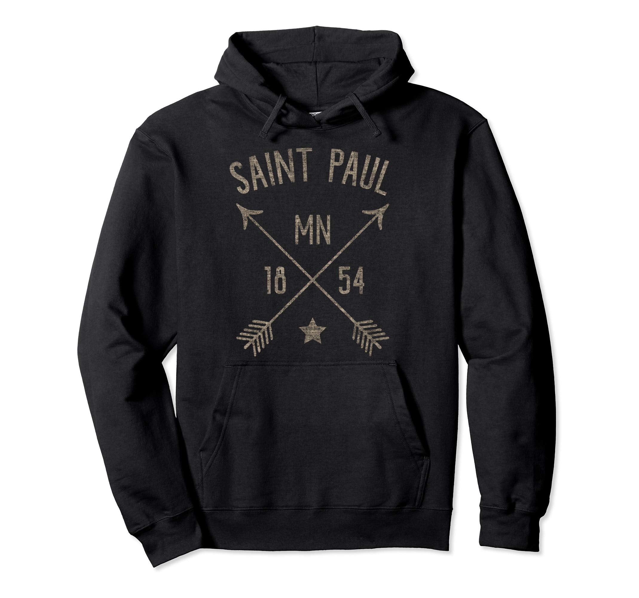 Saint Paul Minnesota Distressed Boho Home Hoodie - Trendy Graphic Unisex - T-Shirt, Sweatshirt, Hoodie
