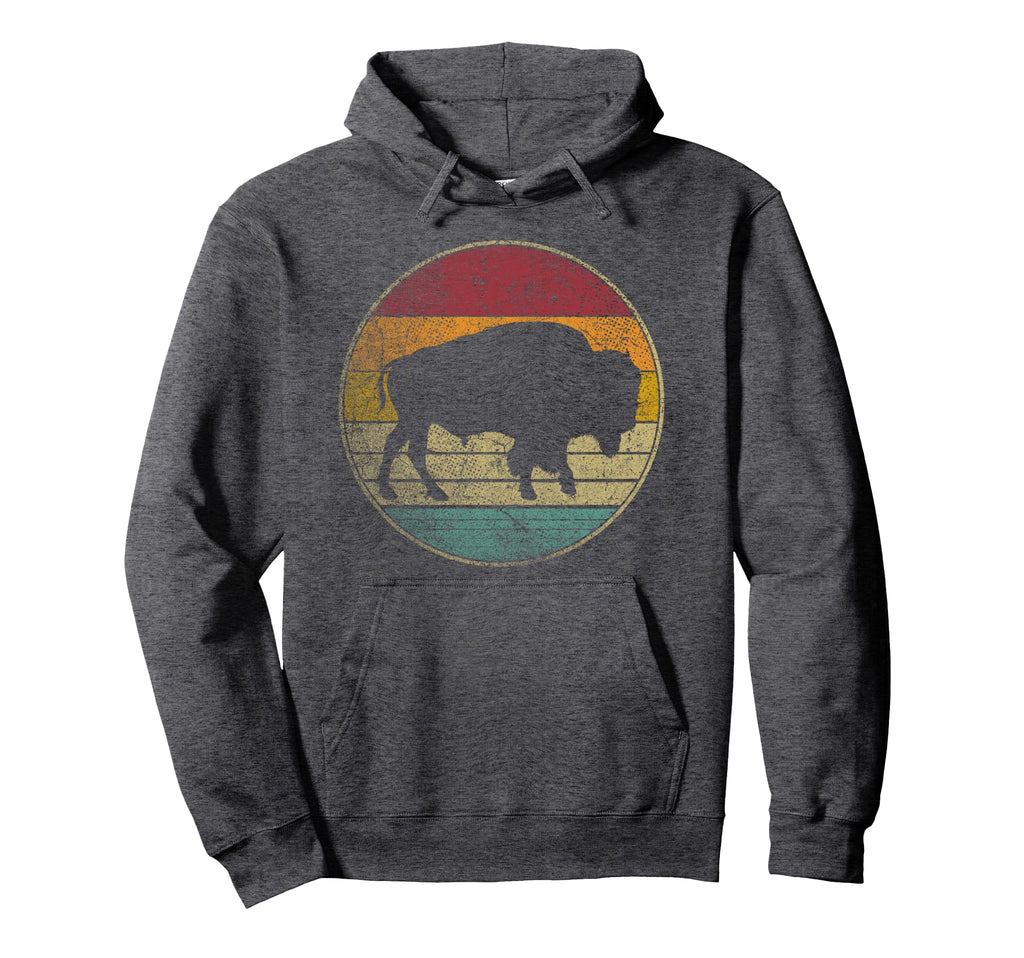 Buffalo Distressed Bison Animal Hoodie - Casual Everyday Wear for Adults - T-Shirt, Sweatshirt, Hoodie