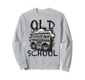 Old School Boombox Black White Hip Hop Sweatshirt - Novelty Apparel Unisex - T-Shirt, Sweatshirt, Hoodie
