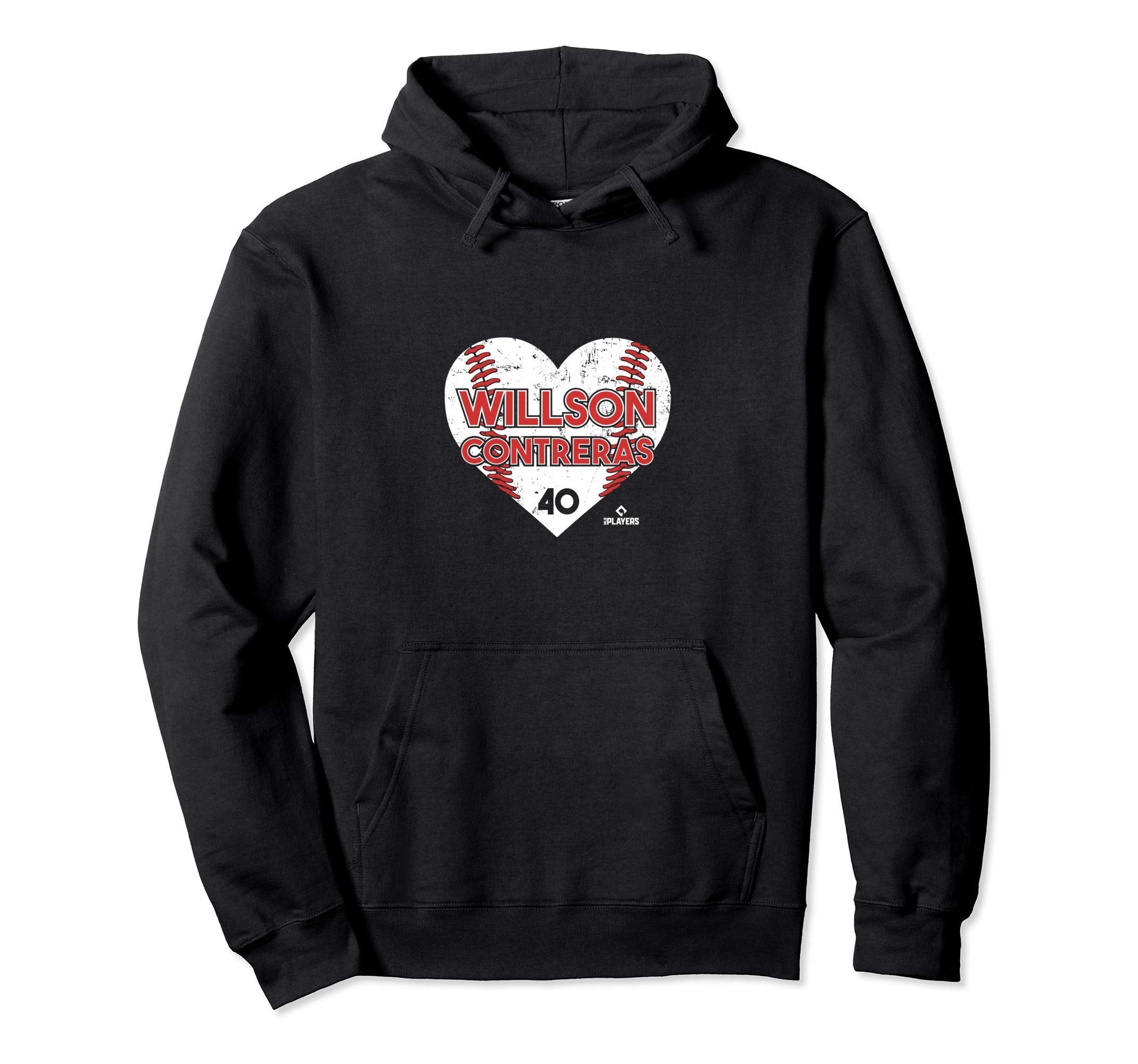 Willson Contreras Heart Baseball Hoodie - Novelty Apparel Unisex - T-Shirt, Sweatshirt, Hoodie