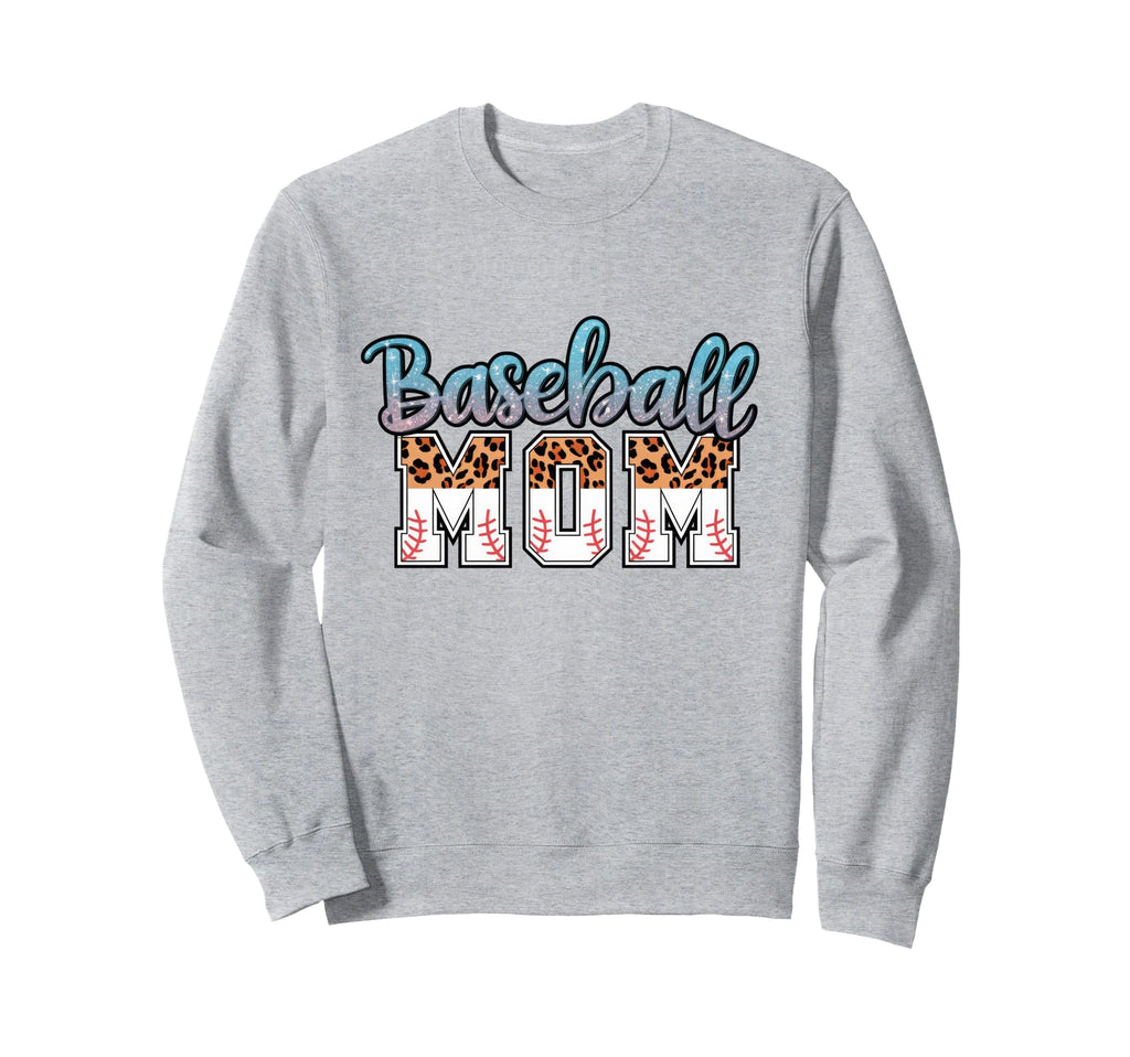 Leopard American Baseball Mom Mama Sweatshirt - Streetwear Style Unisex - T-Shirt, Sweatshirt, Hoodie