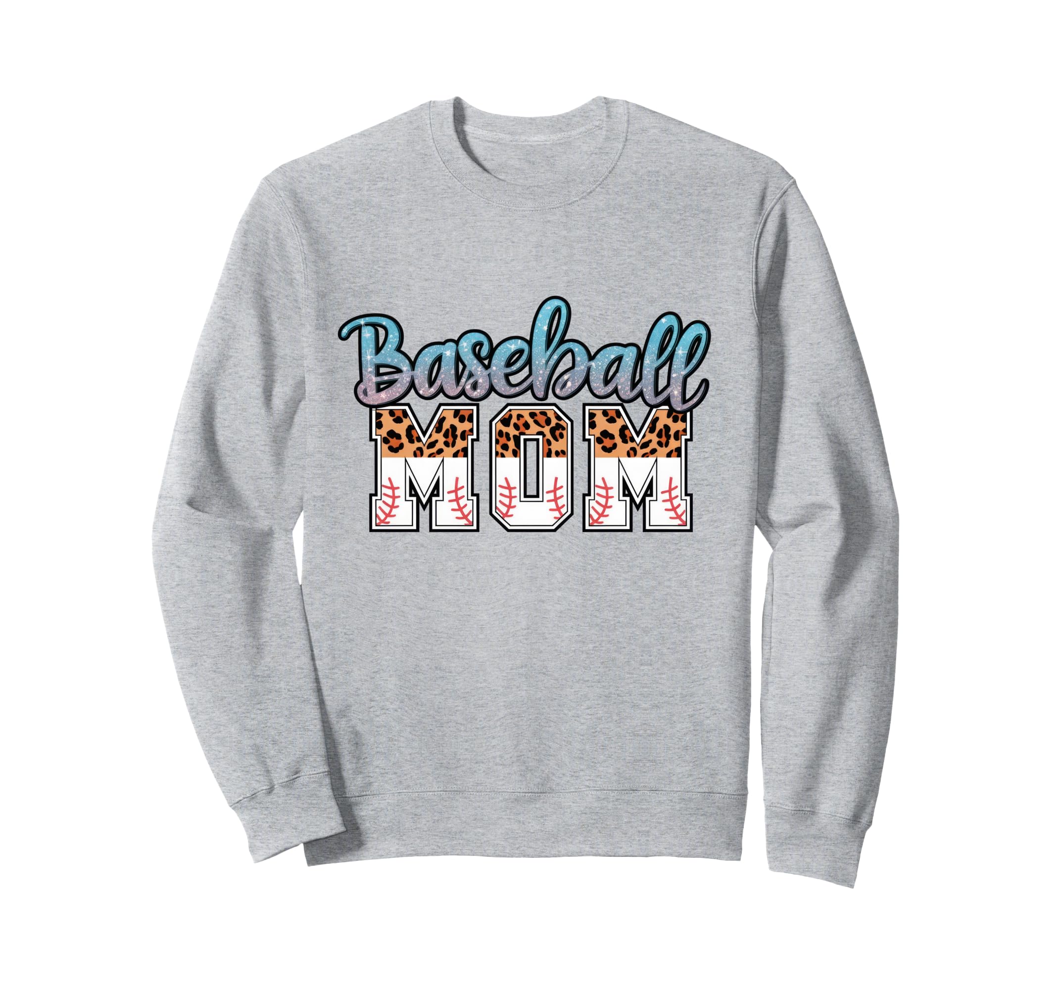 Leopard American Baseball Mom Mama Sweatshirt - Streetwear Style Unisex - T-Shirt, Sweatshirt, Hoodie