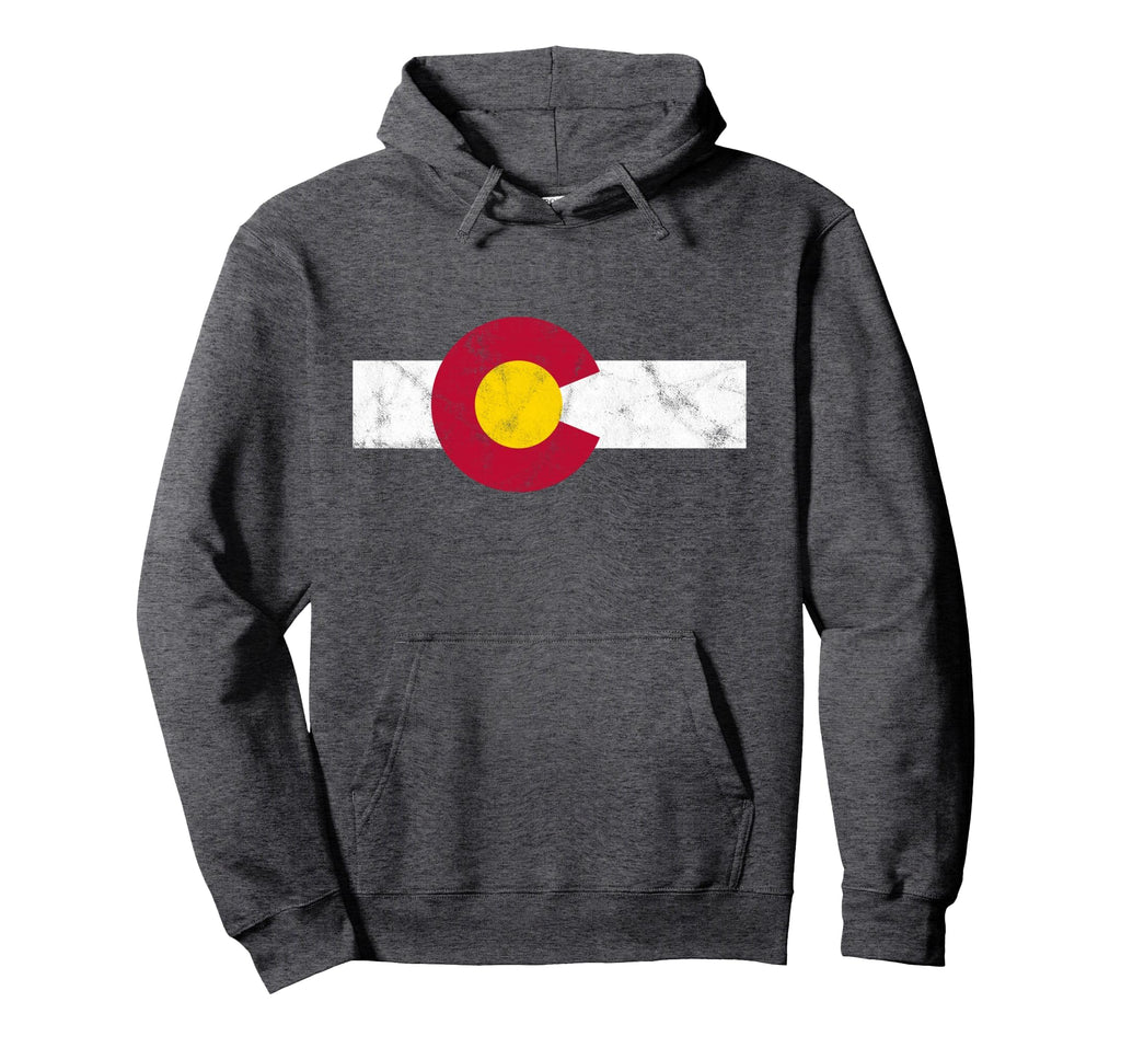 Colorado Flag Distressed Sweatshirt - Fun Novelty Design for Adults - T-Shirt, Sweatshirt, Hoodie