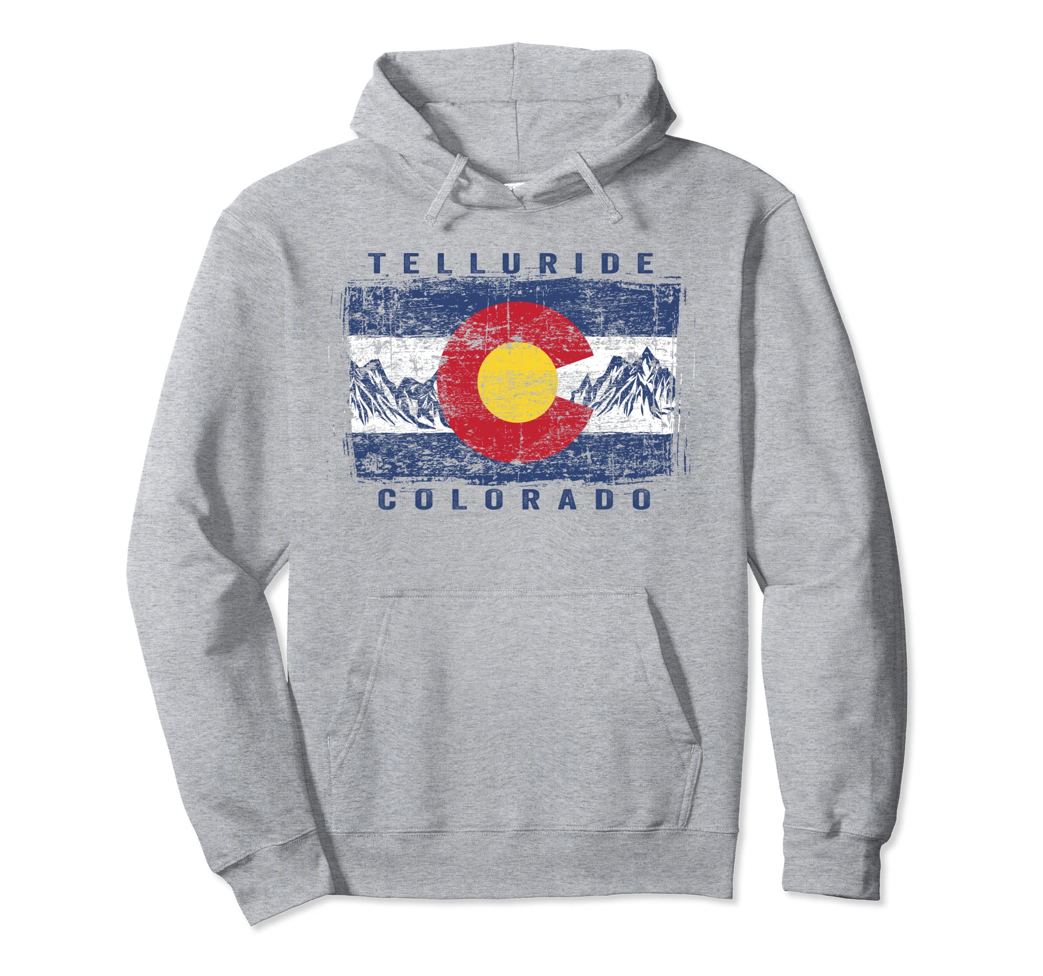 Distressed Telluride Colorado Hoodie - Graphic Print Unisex - T-Shirt, Sweatshirt, Hoodie