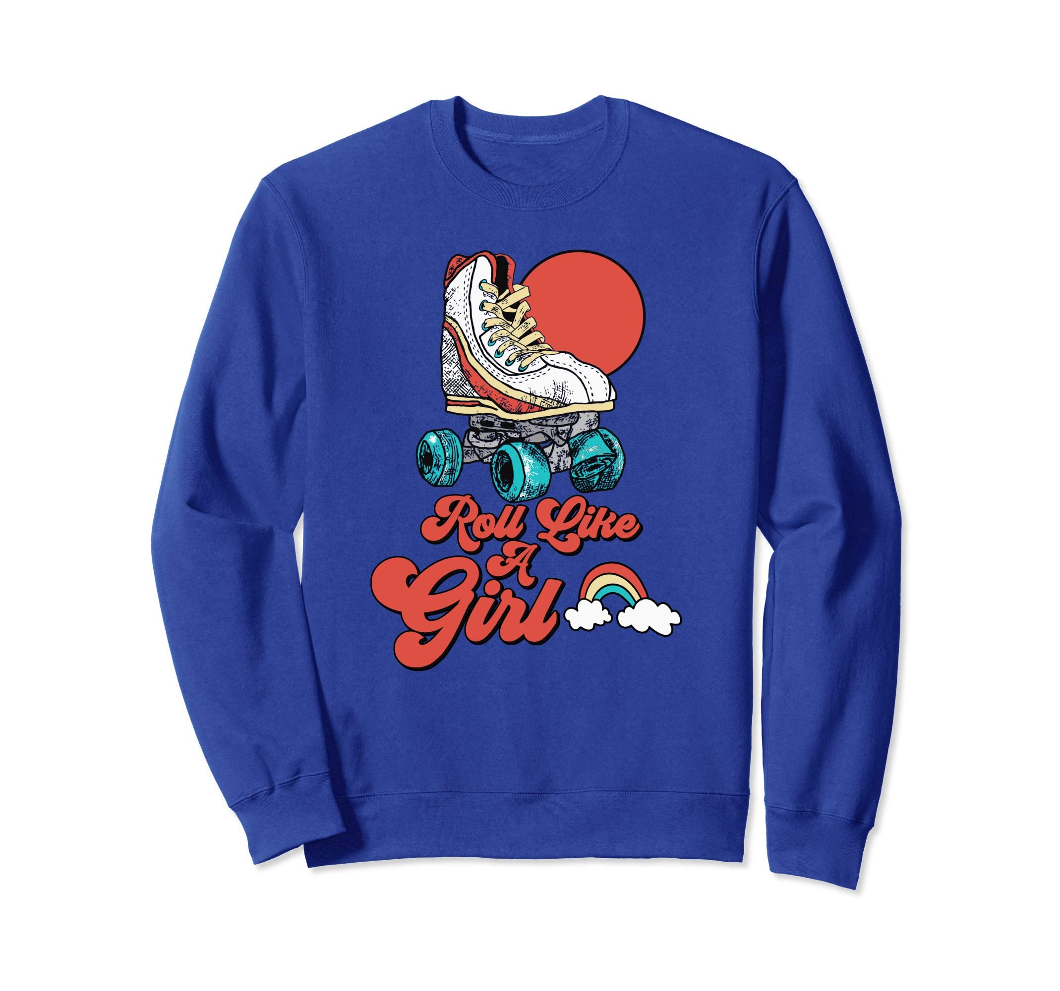 Roll Like Minimalist Roller Skate Sweatshirt - Unique Graphic Unisex - T-Shirt, Sweatshirt, Hoodie