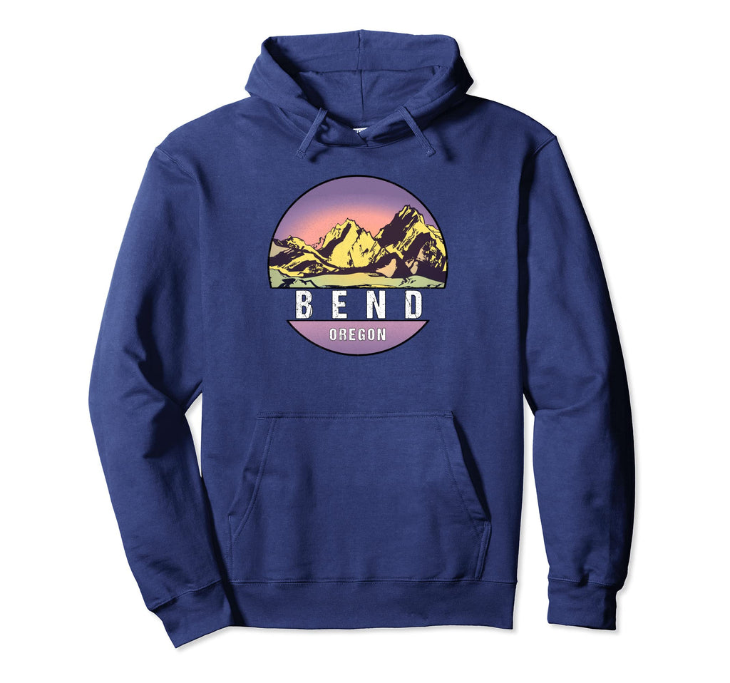 Bend Oregon Distressed Hoodie - Custom Art Print Men Women - T-Shirt, Sweatshirt, Hoodie