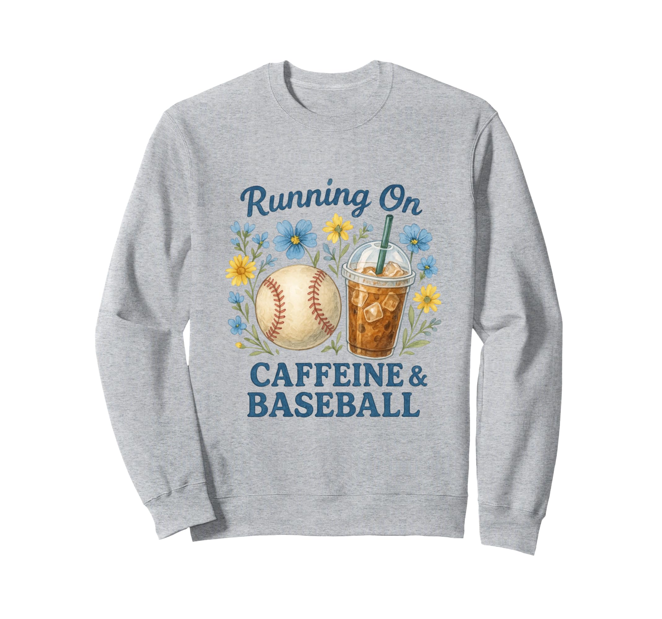 Baseball Caffeine Mom Mom Sweatshirt - Aesthetic Graphic Men Women - T-Shirt, Sweatshirt, Hoodie