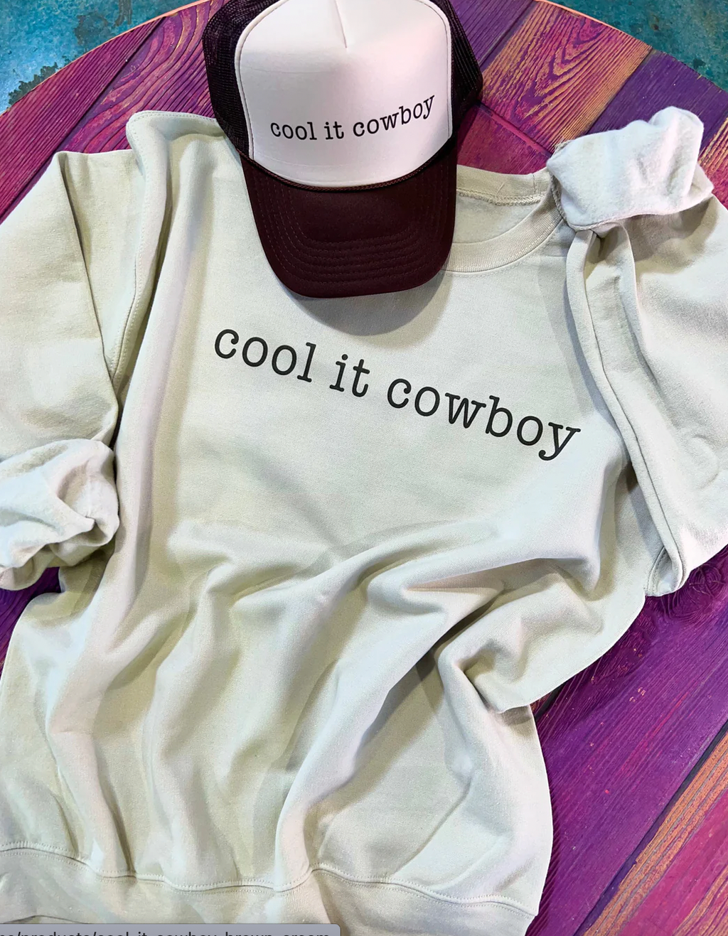 Cool It Cowboy -Cream - Adult & Kids T-Shirts, Sweatshirts & Hoodies apparel design preview 1