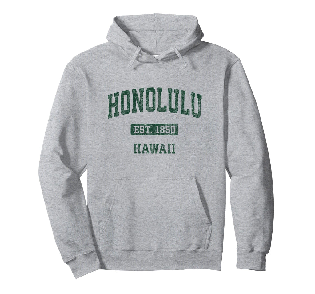 Honolulu Hawaii Hi Athletic Sports Hoodie - Minimalist Print for Adults - T-Shirt, Sweatshirt, Hoodie