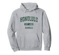 Honolulu Hawaii Hi Athletic Sports Hoodie - Minimalist Print for Adults - T-Shirt, Sweatshirt, Hoodie