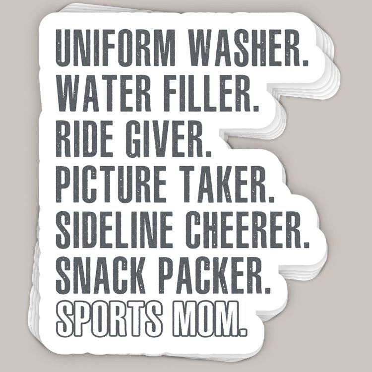 Sports Mom (Grey) Decal - Adult & Kids T-Shirts, Sweatshirts & Hoodies apparel design preview 1