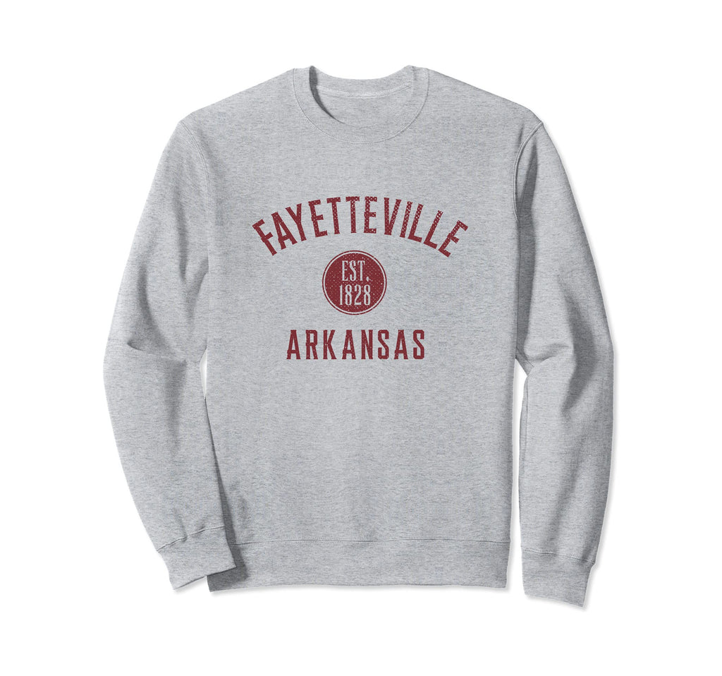 Fayetteville Arkansas Varsity Sweatshirt - Novelty Apparel for Adults - T-Shirt, Sweatshirt, Hoodie