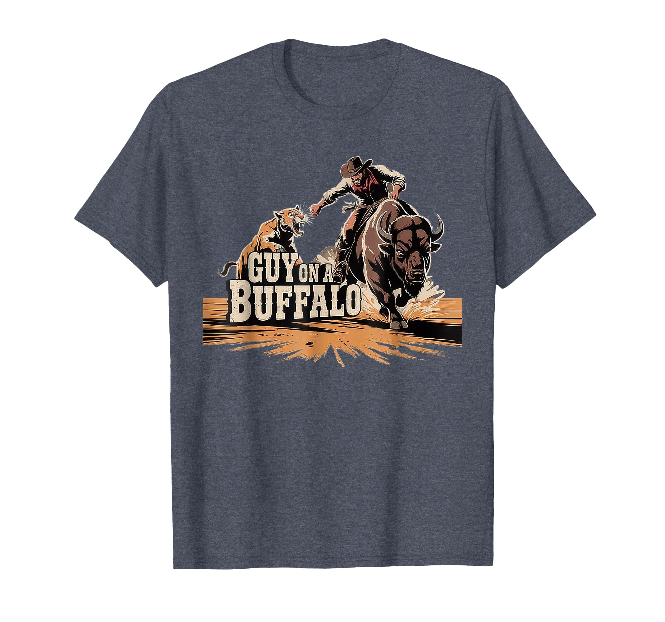 Funny Guy Buffalo Western T-Shirt - Minimalist Print Unisex - T-Shirt, Sweatshirt, Hoodie
