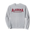 Alabama Born Raised Varsity Sweatshirt - Graphic Print Unisex - T-Shirt, Sweatshirt, Hoodie