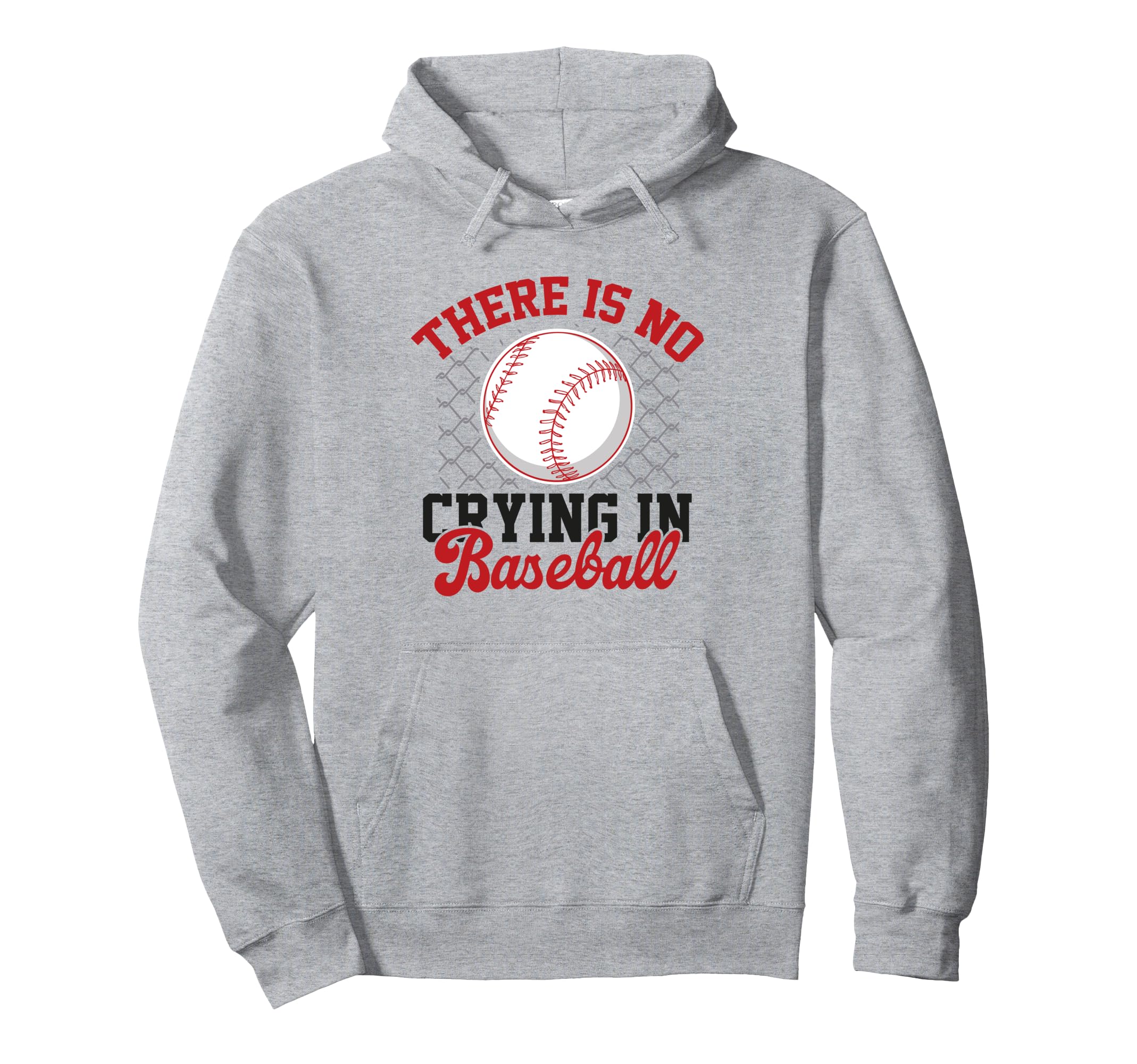 There Is No Crying Baseball Mom Dad Fan Hoodie - Minimalist Print Unisex - T-Shirt, Sweatshirt, Hoodie