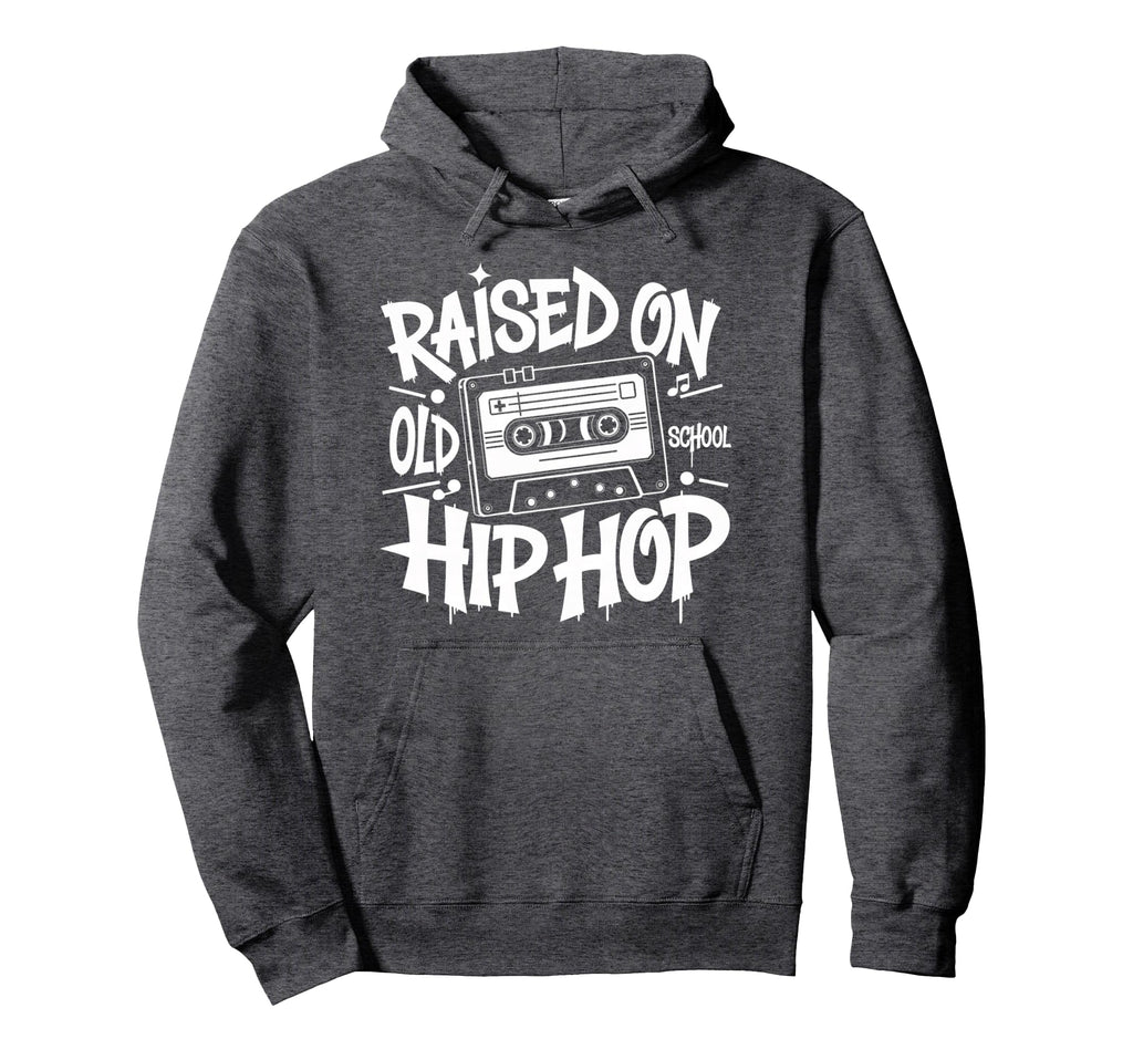 Raised Old School Hip Hop Cassette Hoodie - Trendy Graphic Men Women - T-Shirt, Sweatshirt, Hoodie