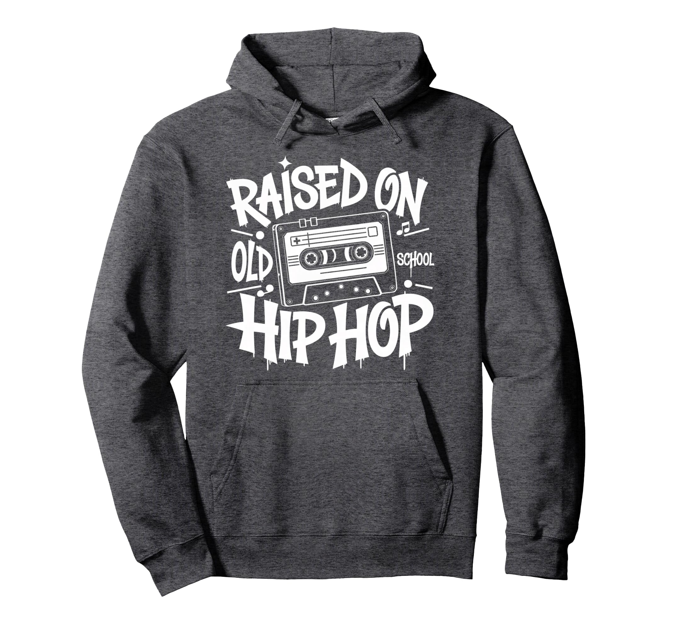 Raised Old School Hip Hop Cassette Hoodie - Trendy Graphic Men Women - T-Shirt, Sweatshirt, Hoodie