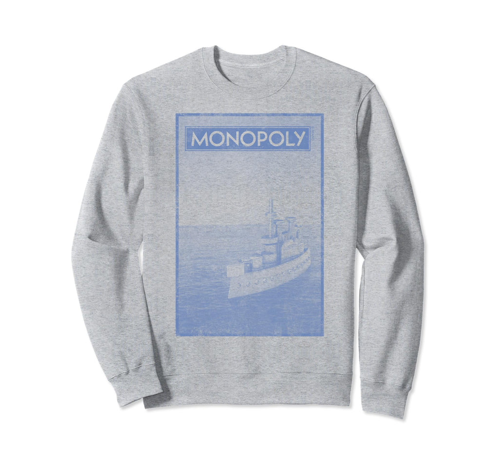 Monopoly Ship Distressed Sweatshirt - Aesthetic Graphic Men Women - T-Shirt, Sweatshirt, Hoodie