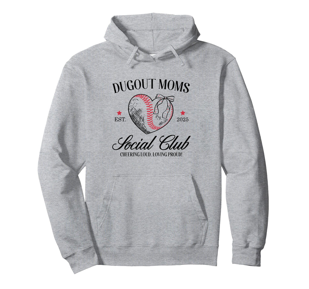 Coquette Dogout Moms Social Club Hoodie - Minimalist Print Men Women - T-Shirt, Sweatshirt, Hoodie