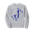 Initial J Monogram Boho Name Letter J Sweatshirt - Unique Graphic Unisex - T-Shirt, Sweatshirt, Hoodie