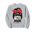 Mom Life Messy Bun Hair Funny Sweatshirt - Minimalist Print Unisex - T-Shirt, Sweatshirt, Hoodie