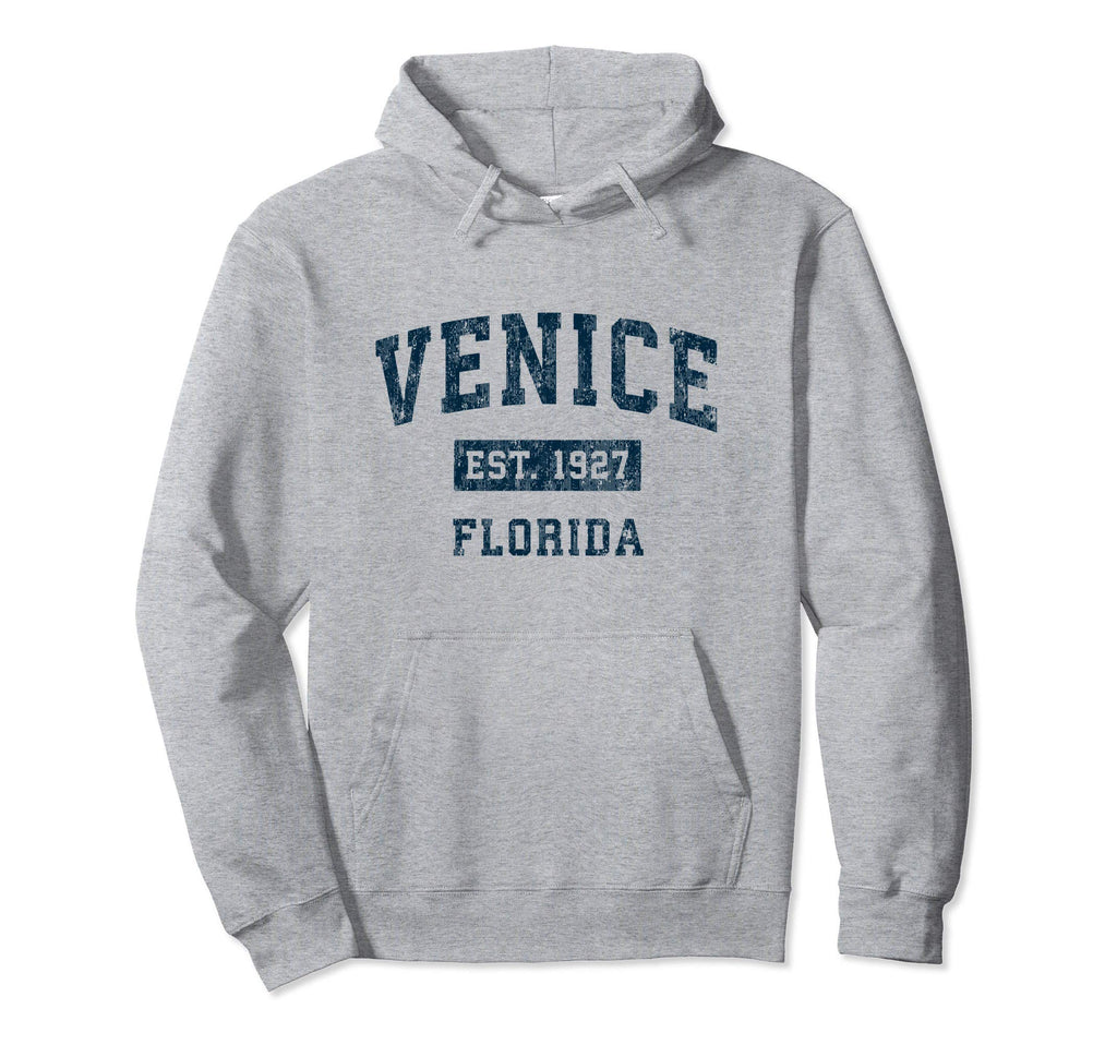 Venice Florida Fl Sports Navy Hoodie - Fun Novelty Design Men Women - T-Shirt, Sweatshirt, Hoodie