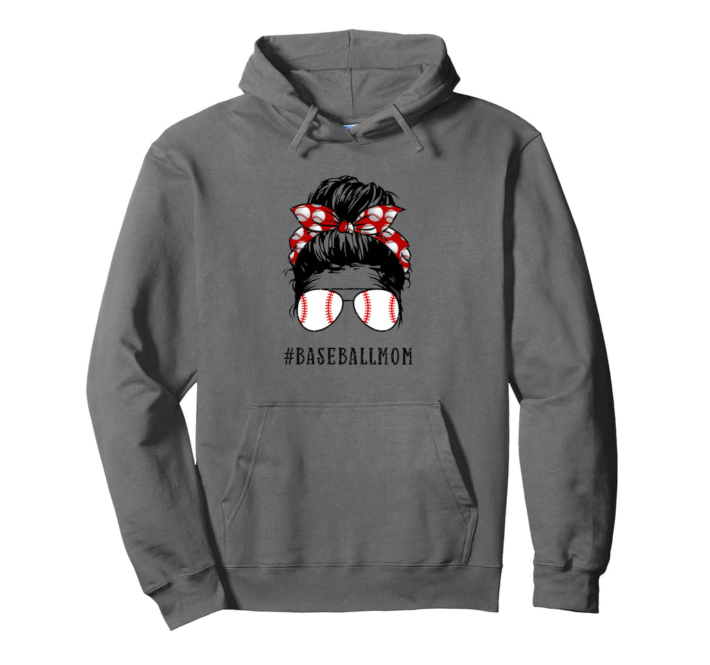 Mom Messy Hair Bun Aviators Glasses Hoodie - Aesthetic Graphic for Adults - T-Shirt, Sweatshirt, Hoodie