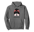 Mom Messy Hair Bun Aviators Glasses Hoodie - Aesthetic Graphic for Adults - T-Shirt, Sweatshirt, Hoodie