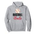 Baseball Uncle Family Matching Funny Hoodie - Minimalist Print Men Women - T-Shirt, Sweatshirt, Hoodie