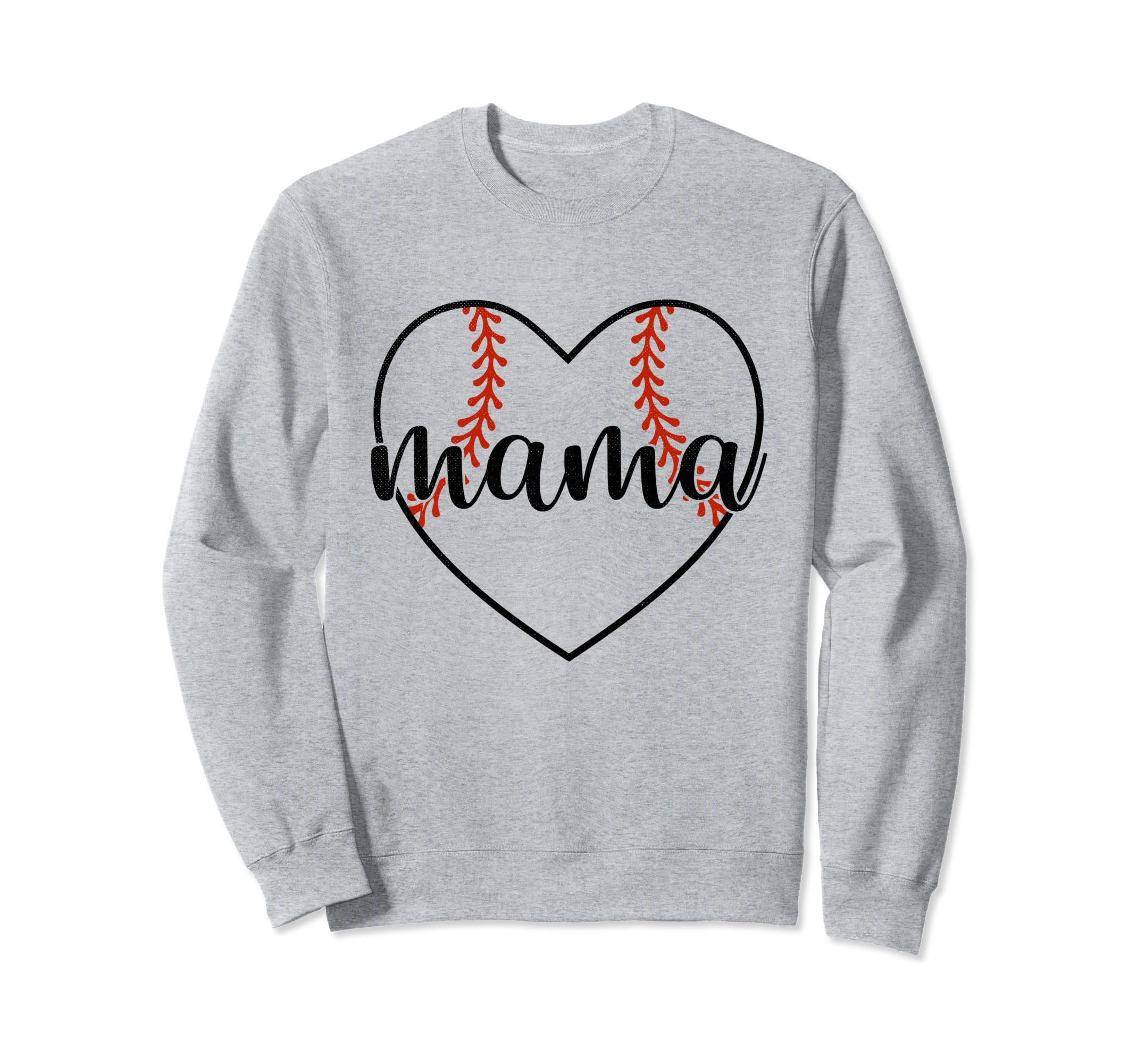 Baseball Mama Heart Baseball Sweatshirt - Novelty Apparel Unisex - T-Shirt, Sweatshirt, Hoodie
