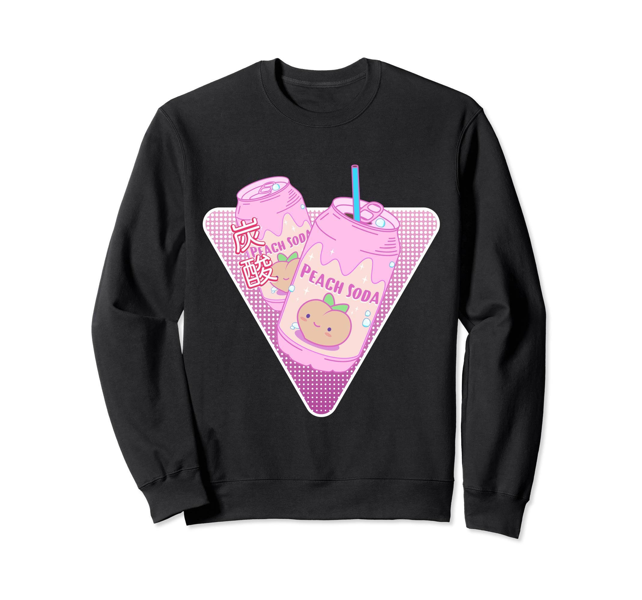 Kawaii Peach Soda Vaporwave Sweatshirt - Casual Everyday Wear Men Women - T-Shirt, Sweatshirt, Hoodie