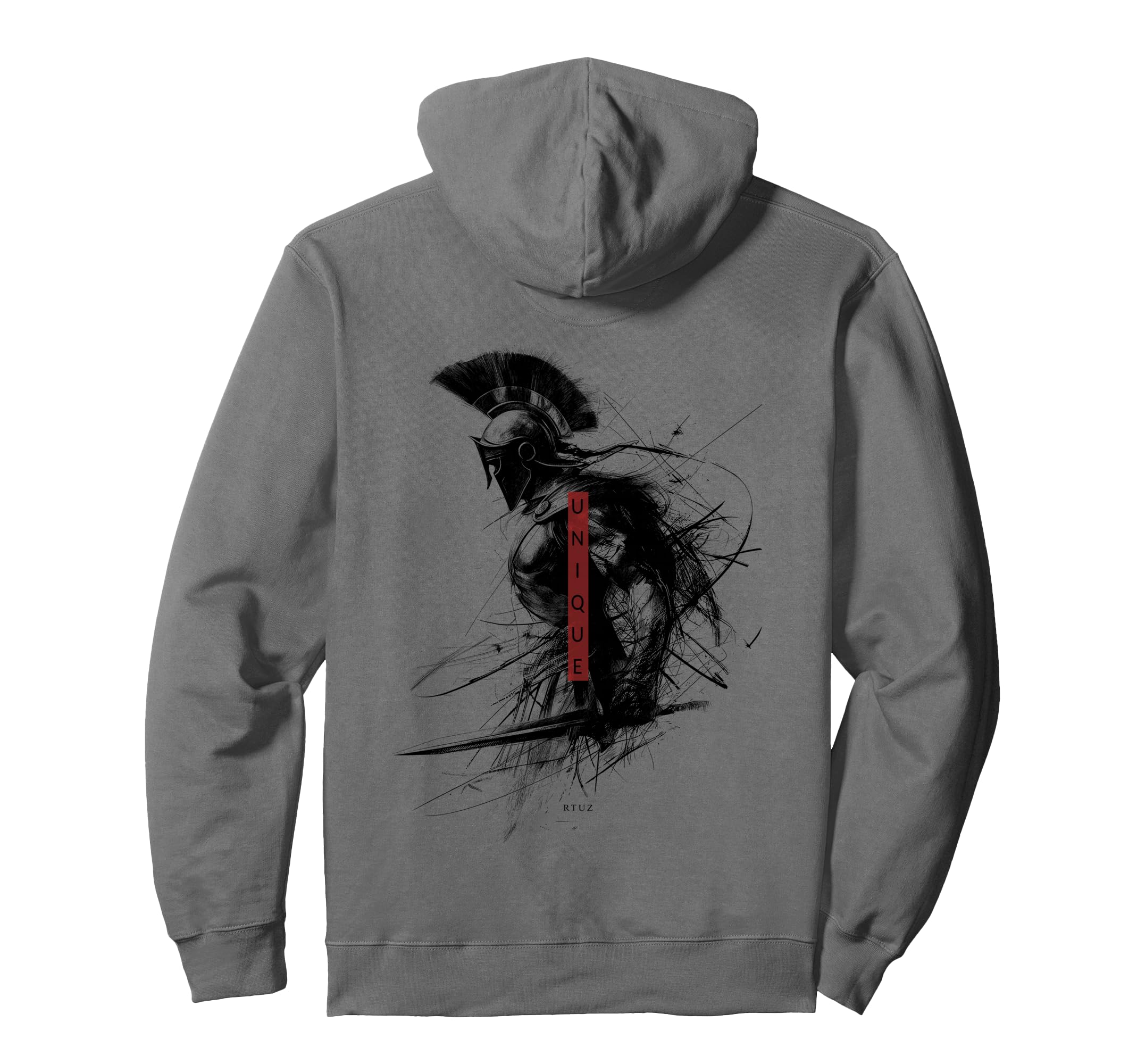 Back Spartan Helmet Warrior Y2K Hoodie - Streetwear Style Men Women - T-Shirt, Sweatshirt, Hoodie