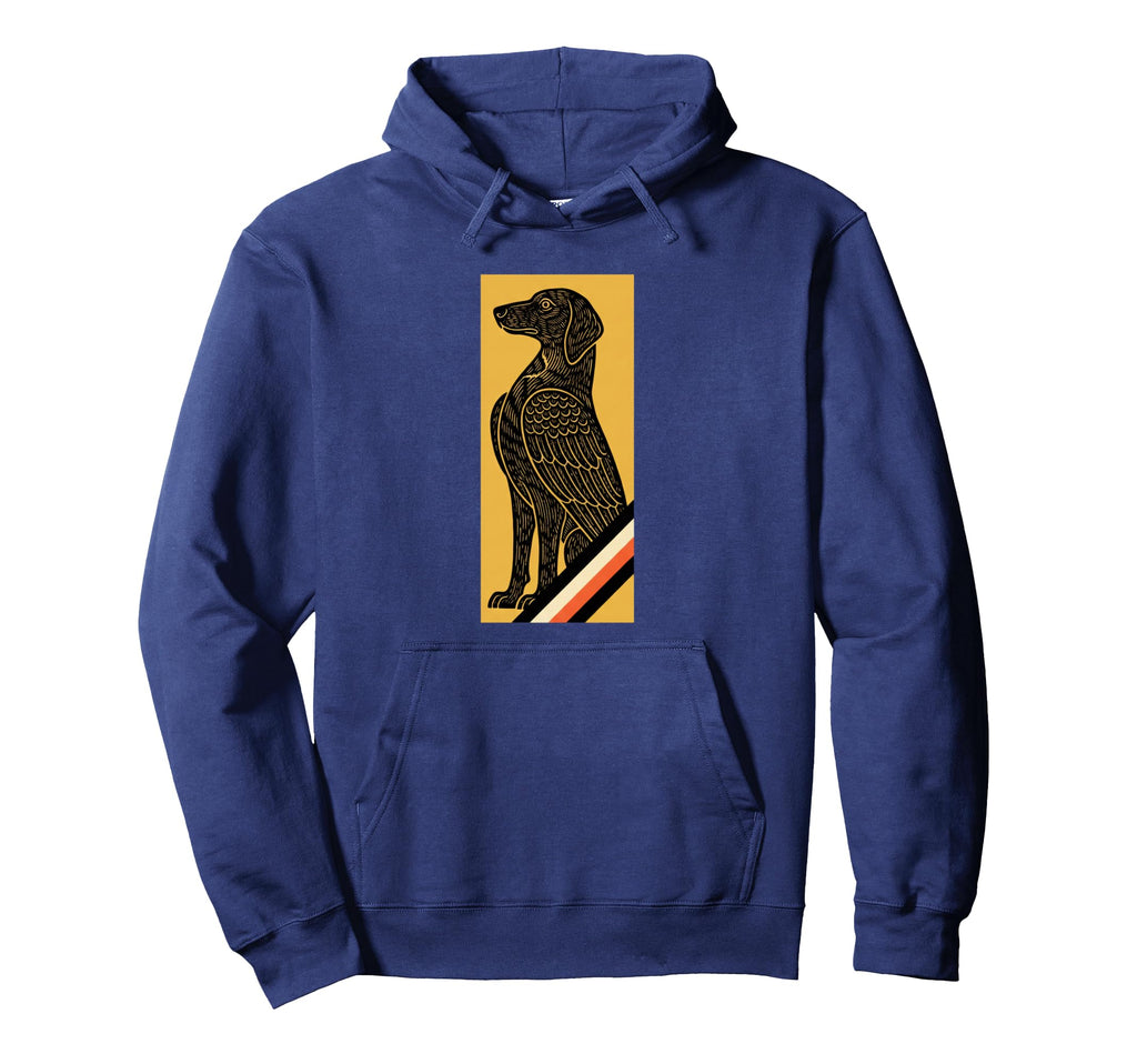 Dog Wings Illustration Dog Lover Hoodie - Minimalist Print Men Women - T-Shirt, Sweatshirt, Hoodie
