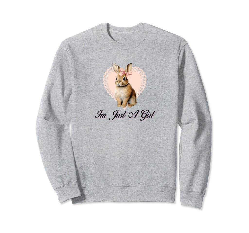 Im Just Coquette Bunny Girlcore Sweatshirt - Fun Novelty Design Men Women - T-Shirt, Sweatshirt, Hoodie