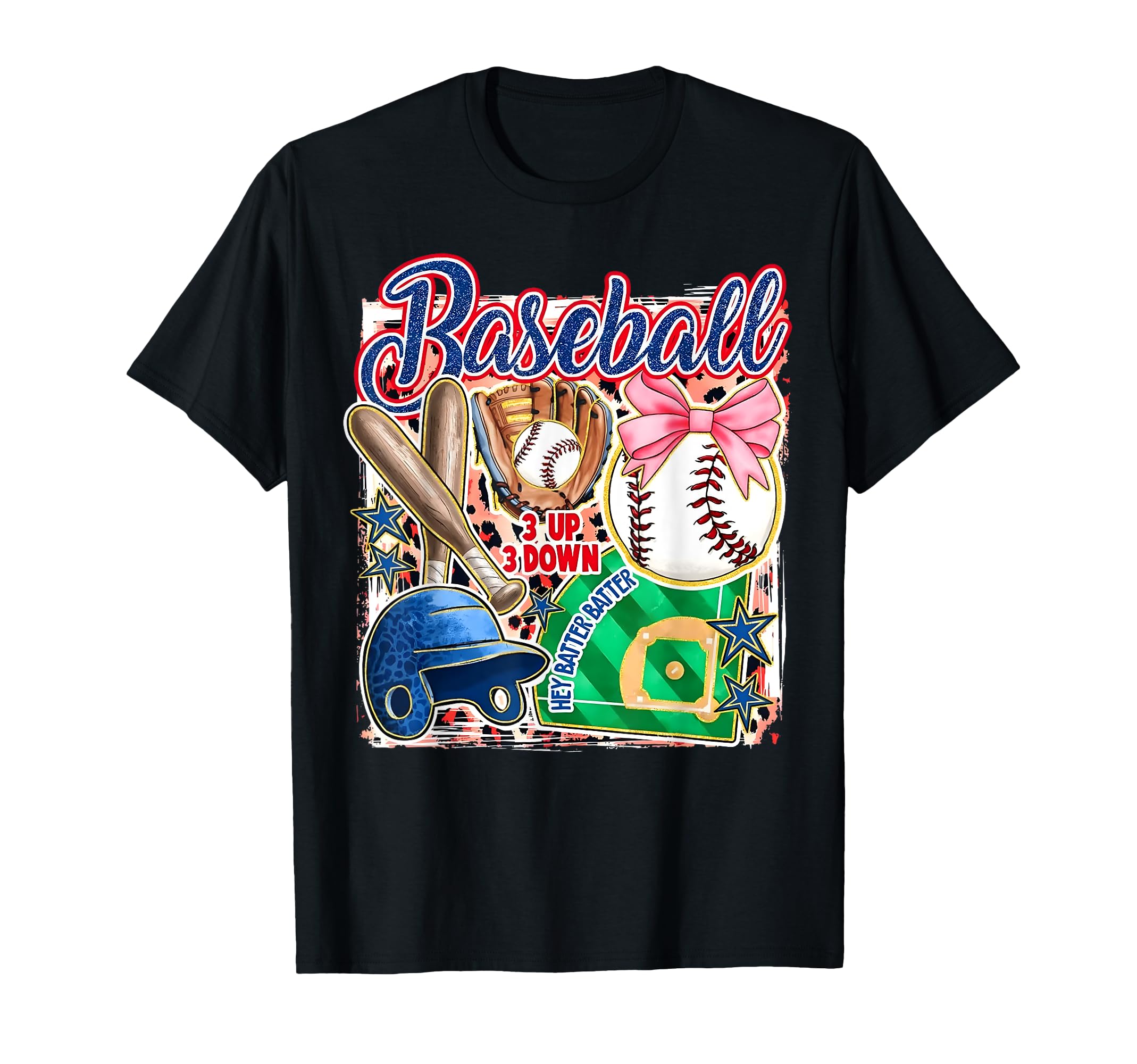 Baseball Preppy Baseball Mama Bow T-Shirt - Streetwear Style Men Women - T-Shirt, Sweatshirt, Hoodie