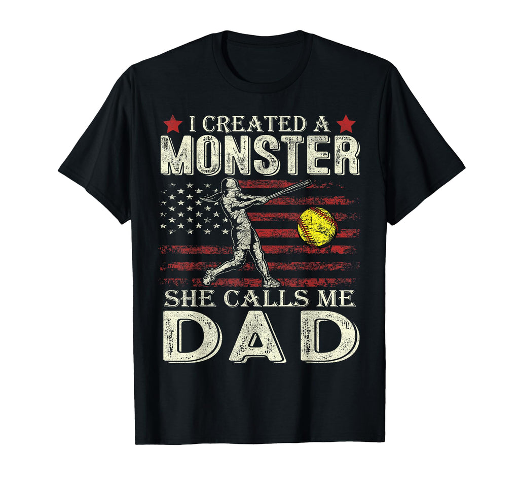 I Created Monster She Calls Me Dad T-Shirt - Minimalist Print Men Women - T-Shirt, Sweatshirt, Hoodie