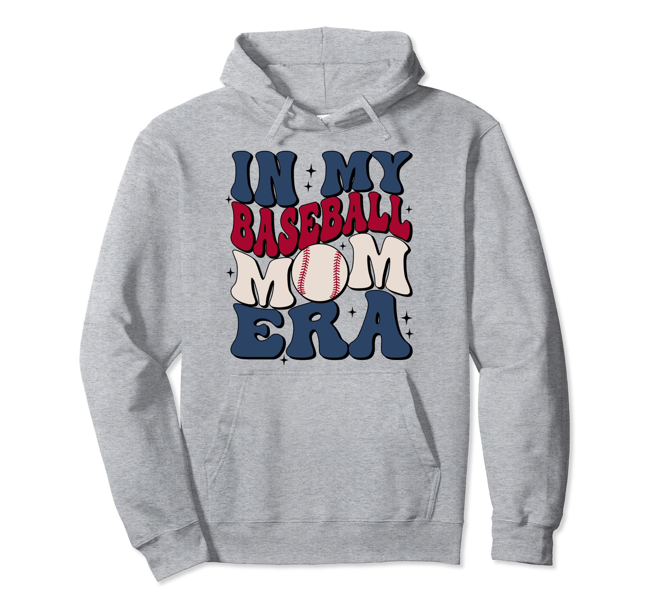 Groovy My Baseball Mom Era Baseball Hoodie - Unique Graphic for Adults - T-Shirt, Sweatshirt, Hoodie